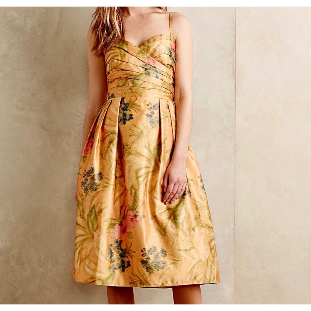 🌈 Gorgeous Floral Anthropologie Cocktail Dress - Picture 2 of 10
